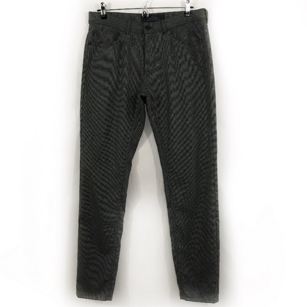 ZARA  Gray Black Textured Slim Pants